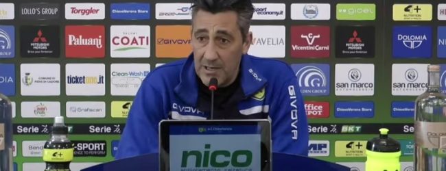 Chievo, Aglietti: ”Indisponibili? Settimana pesante. Reggina, con Baroni hai risalito la classifica”